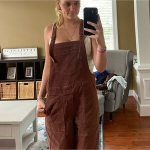 American eagle (aerie) brown corduroy overalls